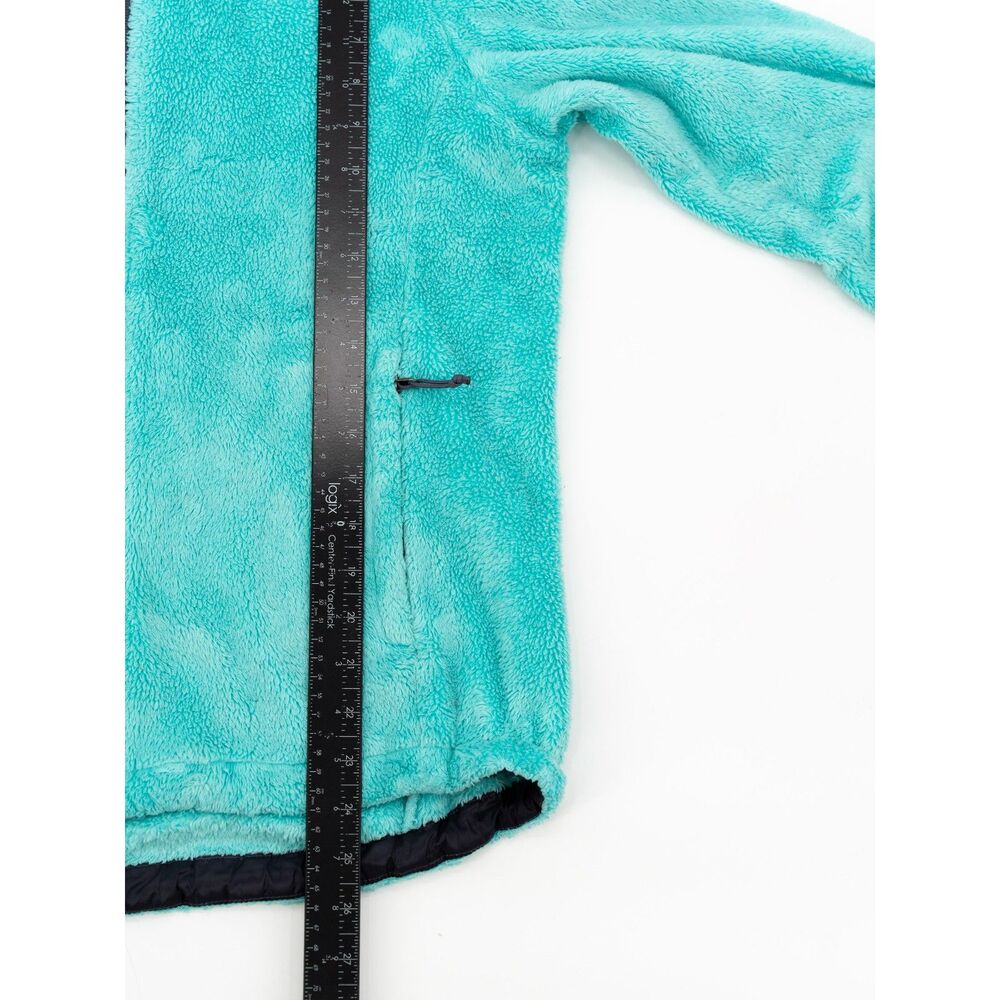 The North Face Womens M Fleece Full Zip Up Sweatshirt In Teal Blue/Green Pockets - Picture 5 of 8